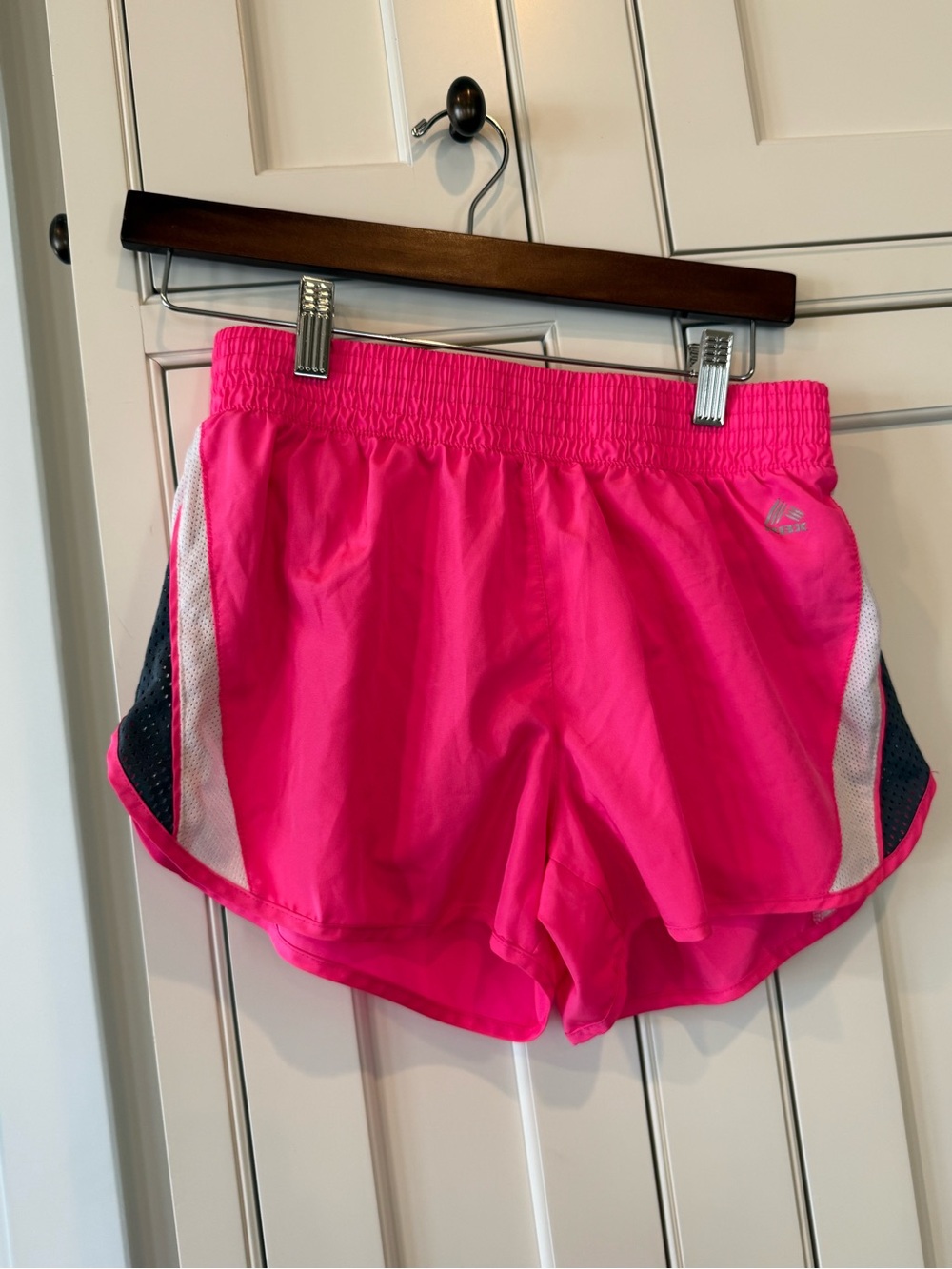 RBX Neon Pink Women's Athletic Shorts with Contrast Panels